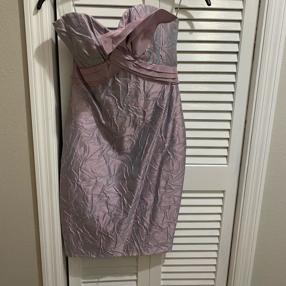 Strapless Rene Ruiz formal dress